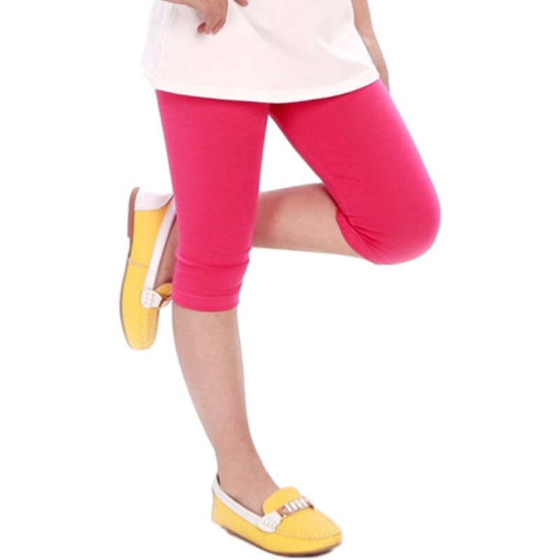Girls leggings children summer cotton legging candy color leggings girl short pants fifth pants kid girls pants cotton knitted