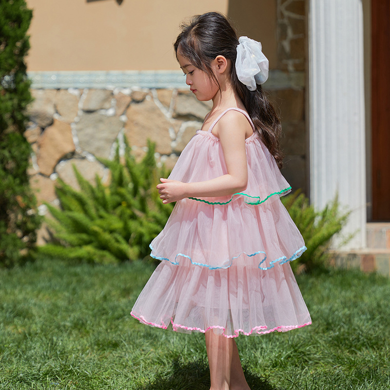 Girl's summer dress 2024 new Style small children halter undershirt dress summer children beach dress