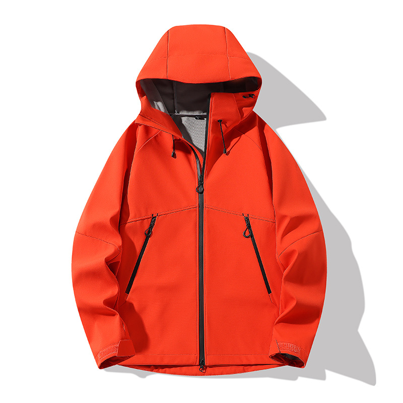 New Softshell Jacket Windproof Waterproof Outdoor Hooded Coat Couples Casual Breathable All-match Outerwear