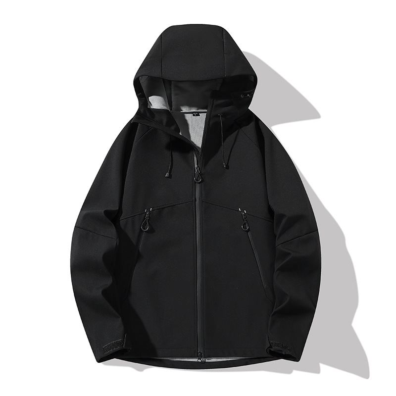 New Softshell Jacket Windproof Waterproof Outdoor Hooded Coat Couples Casual Breathable All-match Outerwear