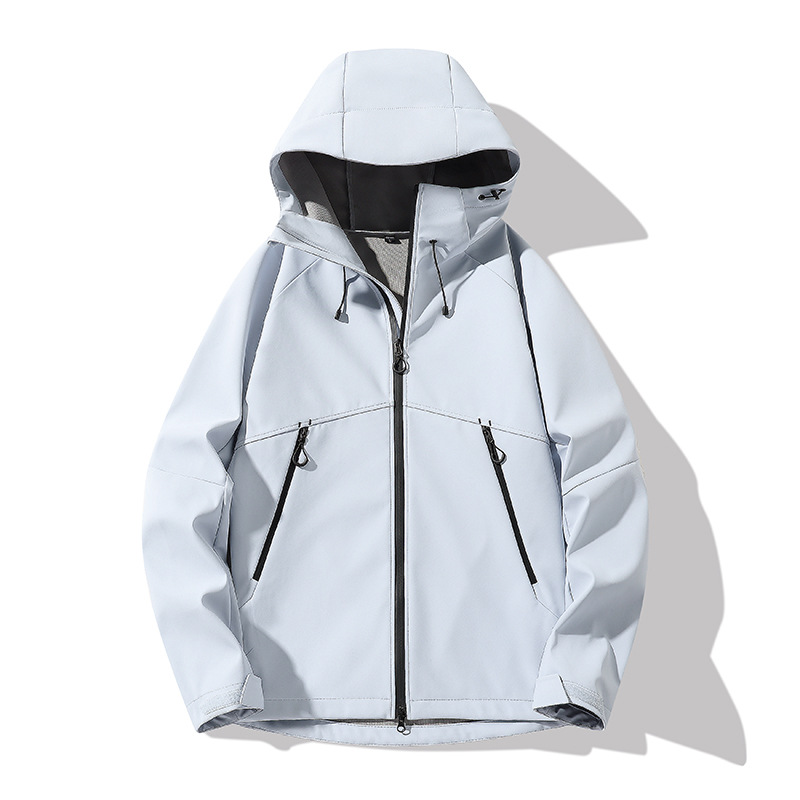 New Softshell Jacket Windproof Waterproof Outdoor Hooded Coat Couples Casual Breathable All-match Outerwear