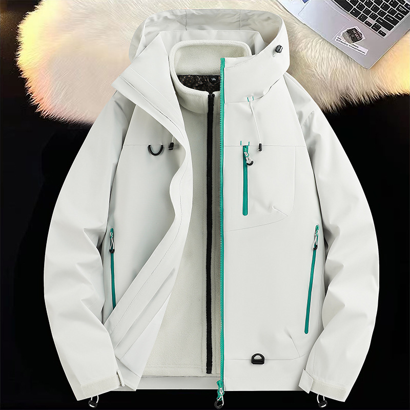 Women's Waterproof Seam-Taped Shell Jacket, Unisex Outdoor Windproof Hiking Coat, Budget Arcteryx-style Hooded Rain Jacket