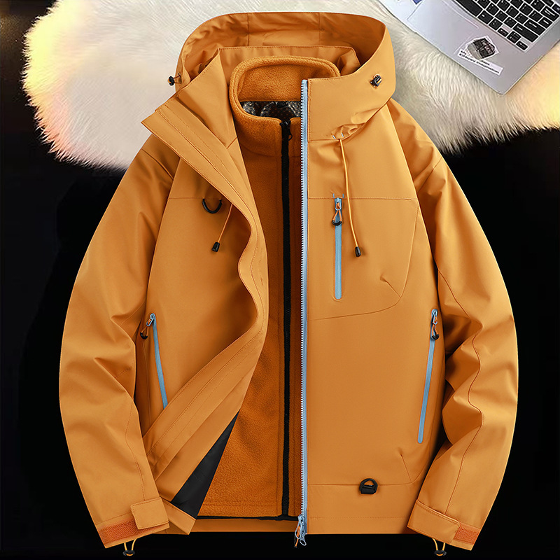 Women's Waterproof Seam-Taped Shell Jacket, Unisex Outdoor Windproof Hiking Coat, Budget Arcteryx-style Hooded Rain Jacket