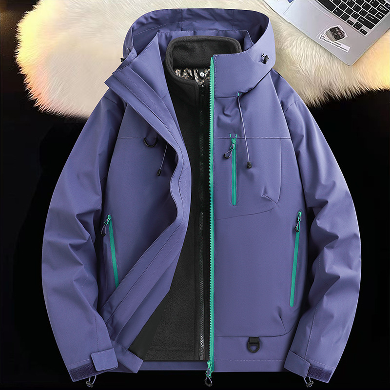 Women's Waterproof Seam-Taped Shell Jacket, Unisex Outdoor Windproof Hiking Coat, Budget Arcteryx-style Hooded Rain Jacket