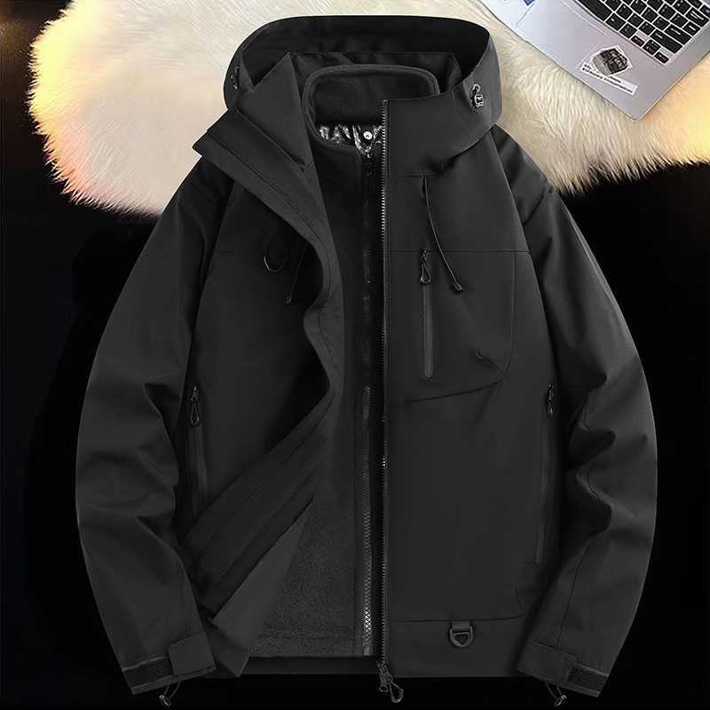 Women's Waterproof Seam-Taped Shell Jacket, Unisex Outdoor Windproof Hiking Coat, Budget Arcteryx-style Hooded Rain Jacket